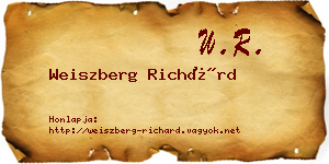 Weiszberg Richárd névjegykártya
